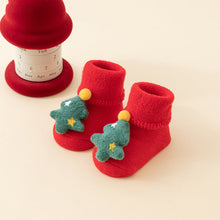 Load image into Gallery viewer, Baby Socks Christmas Newborn For Baby Boys/Girls Christmas Floor Socks Anti-Slip Baby Step Socks For Baby Kids
