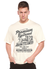 Load image into Gallery viewer, Premium Railroad Spun Bamboo® Men's Bamboo Viscose/Organic Cotton Short Sleeve Graphic T-Shirt

