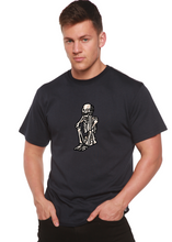 Load image into Gallery viewer, Sad Skeleton Halloween Unisex Bamboo Viscose/Organic Cotton Short Sleeve Graphic T-Shirt
