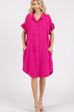 Load image into Gallery viewer, New Button Down Flounce Sleeve Dress with Pockets For Women – Trendy, Casual, Feminine, Practical &amp; Stylish Design For Any Occasion
