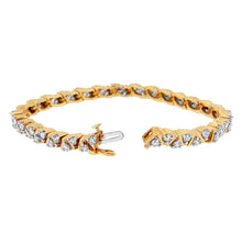 Load image into Gallery viewer, 14K Yellow Gold Round-Cut Diamond Bracelet (4.00 cttw, H-I Color, I1-I2 Clarity)
