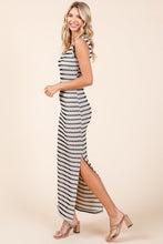 Load image into Gallery viewer, Striped Scoop Neck Sleeveless Maxi Dress For Women – Striped Maxi Dress, Sleeveless Dress, Summer Maxi Dress, Comfortable Knit Dress, Flattering Maxi Dress
