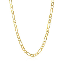 Load image into Gallery viewer, 3.8mm 14k Yellow Gold Solid Figaro Chain
