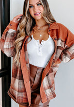 Load image into Gallery viewer, Plaid Button Up Long Sleeve Jacket Classic &amp; Timeless Lightwear Outerwear For women and Girls
