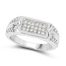 Load image into Gallery viewer, 0.27 Carat Genuine White Diamond .925 Sterling Silver Ring
