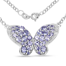 Load image into Gallery viewer, 3.31 Carat Genuine Tanzanite &amp; White Topaz .925 Sterling Silver Pendant
