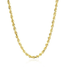 Load image into Gallery viewer, 3.5mm 10k Yellow Gold Solid Diamond Cut Rope Chain
