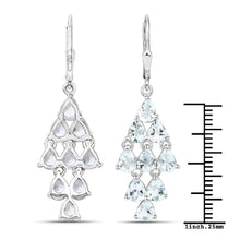 Load image into Gallery viewer, 3.96 Carat Genuine Aquamarine .925 Sterling Silver Earrings
