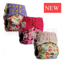 Load image into Gallery viewer, Modern Luxury Printed Washable Real Cloth Pocket Nappy,3 nappies/diapers Set For Girls and Boys Baby In Elegant Style
