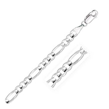 Load image into Gallery viewer, 6.0mm 14k White Gold Solid Figaro Chain
