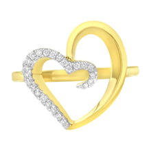 Load image into Gallery viewer, 14KT Yellow Gold 1/10 ctw. Diamond Heart Shape Ring (K-L, I1-I2) - Size 7

