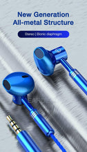 Load image into Gallery viewer, 9D Stereo Earphones Mic Headphone Headset In-ear Wired Headphones Bass Wire Earphone Earbud Phone Headset With Microphone Wired Earbuds Noise Isolating in-Ear Headphones Earphones with Mic Volume Control Plug for Sports Workout Compatible

