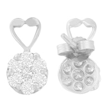 Load image into Gallery viewer, 14K White Gold 1 1/4 cttw Round Cut Diamond Earrings (H-I, I1-I2)
