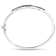 Load image into Gallery viewer, 2.28 Carat Genuine Black Diamond .925 Sterling Silver Bangle
