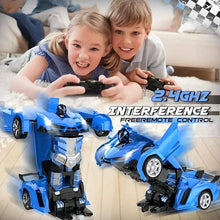 Load image into Gallery viewer, 1:18 Remote Control Deformation Robot Car with LED Lights – 360° Drift, USB Rechargeable
