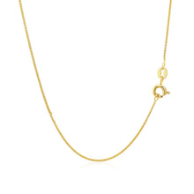Load image into Gallery viewer, 14k Yellow Gold Diamond Cut Round Wheat Chain 0.6mm
