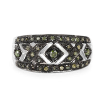 Load image into Gallery viewer, 0.27 Carat Genuine Green Diamond .925 Sterling Silver Ring
