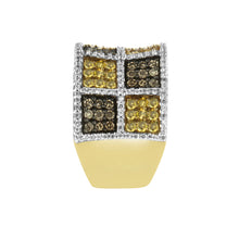 Load image into Gallery viewer, 14KT Yellow Gold Champagne, Yellow and Round Diamond Band Ring (1 1/2 cttw, H-I Color, I1-I2 Clarity)
