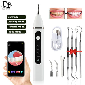 Ultrasonic Dental Scaler Electric Visual Teeth Cleaner Tooth Whitening Sonic Stone Plaque Scalers Tartar Stains Calculus Remover