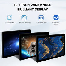 Load image into Gallery viewer, A10L 10inch Tablet Android 14 12GB RAM 64GB ROM 1TB Expand WiFi6 Face Unlock HD IPS Screen Keyboard Mouse Stylus For PC Pad Gift
