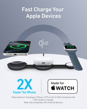 Load image into Gallery viewer, Anker MagGo Wireless Charging Station (3-in-1, Foldable Pad)
