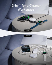 Load image into Gallery viewer, Anker MagGo Wireless Charging Station (3-in-1, Foldable Pad)
