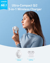 Load image into Gallery viewer, Anker MagGo Wireless Charging Station (3-in-1, Foldable Pad)
