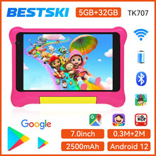 Load image into Gallery viewer, 7Inch Kid Tablet Android13, 5GB RAM 32GB ROM,128GB Expand,WiFi,2500mAh Battery,Dual Camera, Children's Gift Kids Software,PK BDF
