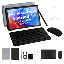 Load image into Gallery viewer, C108 10.1Inch Tablet Octa-Core Processor 10GB+128GB Android14 Tablet With Case Headphones Wireless Keyboard Mouse Stylus Pen Bag
