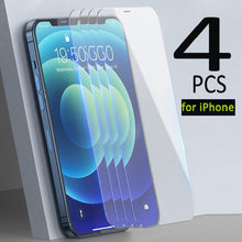 Load image into Gallery viewer, 4pcs Tempered Glass for iPhone 14 13 12 11 Pro Max Mini Screen Protector for iPhone 14 Plus XS XR X 8 7 6S 5 5S SE HD Film Glass  full screen Protector HD For Iphone
