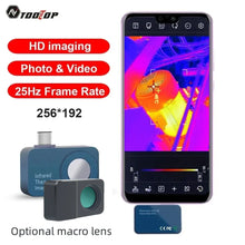 Load image into Gallery viewer, TOOLTOP T7 256*192 Android Type-C Thermal Imager 25Hz Mobile Thermal Imaging Camera for Solar Panel Power Device Fault Detect

