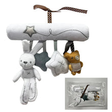 Load image into Gallery viewer, Hanging Rabbit Baby Hand Bell Plush Stroller Toy
