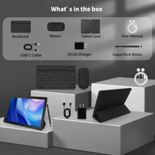 Load image into Gallery viewer, A10L 10 Inch Android Tablet 12GB RAM 64GB ROM IPS HD Touch Screen with Keyboard Case Mouse Stylus 8 in 1 Tablet Kit
