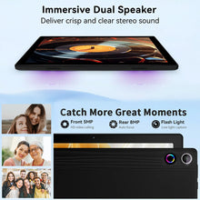 Load image into Gallery viewer, A10L 10inch Tablet Android 14 12GB RAM 64GB ROM 1TB Expand WiFi6 Face Unlock HD IPS Screen Keyboard Mouse Stylus For PC Pad Gift
