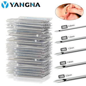 Disposable Sterile Body Piercing Needles 12G 14G 16G 18G 20G Medical Tattoo Needle for Navel Nipple Lip Ring Kit Surgical Tools