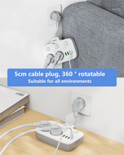 Load image into Gallery viewer, LDNIO Power Strip Adapter for Europlug 4 USB Output Electrical Socket With Extension Cable Surge Protector Home Plug SE2435
