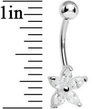 Load image into Gallery viewer, 925 Sterling Silver Cubic Zirconia Lily Belly Ring
