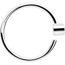 Load image into Gallery viewer, 14k Solid White Gold Bendable Nose Hoop 22G 5/16 with Bezel CZ
