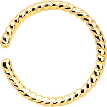 Load image into Gallery viewer, 14k Yellow Gold Bendable Nose Hoop 20G 5/16 Twisted

