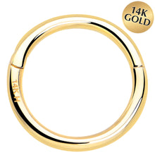 Load image into Gallery viewer, 14k Solid Yellow Gold Hinged Segment Ring Elegance 18G 5/16

