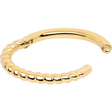 Load image into Gallery viewer, 14k Solid Yellow Gold Hinged Segment Ring Forward Facing Twisted 18G 5/16
