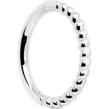 Load image into Gallery viewer, 14k Solid White Gold Hinged Segment Ring Forward Facing Twisted 18G 5/16
