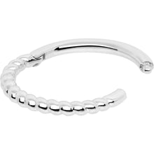Load image into Gallery viewer, 14k Solid White Gold Hinged Segment Ring Forward Facing Twisted 18G 5/16
