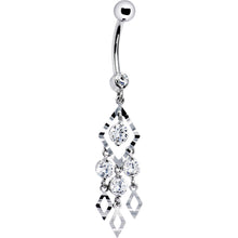 Load image into Gallery viewer, 16G Solid 14k White Gold Expressions Chandelier Belly Ring
