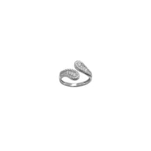 Load image into Gallery viewer, 14k White Gold Cubic Zirconia Wrap Toe Ring
