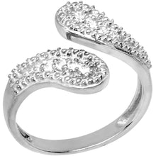 Load image into Gallery viewer, 14k White Gold Cubic Zirconia Wrap Toe Ring
