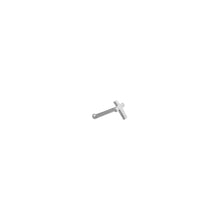 Load image into Gallery viewer, Solid 14K White Gold Cross Nose Bone
