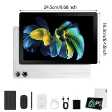 Load image into Gallery viewer, A10L 10inch Tablet Android 14 12GB RAM 64GB ROM 1TB Expand WiFi6 Face Unlock HD IPS Screen Keyboard Mouse Stylus For PC Pad Gift
