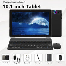 Load image into Gallery viewer, A10L 10inch Tablet Android 14 12GB RAM 64GB ROM 1TB Expand WiFi6 Face Unlock HD IPS Screen Keyboard Mouse Stylus For PC Pad Gift
