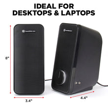 Load image into Gallery viewer, GOgroove SonaVERSE UB2 USB‑Powered 2‑Way Speakers (Blackout)

